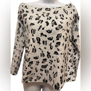 Star byJuliennemacdonald Black and White Heather Top NWT size 12